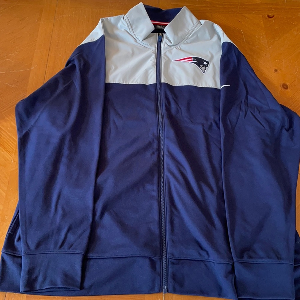 Men’s Nike New England Patriots Coaches Sideline Football Jacket Blue Size XL